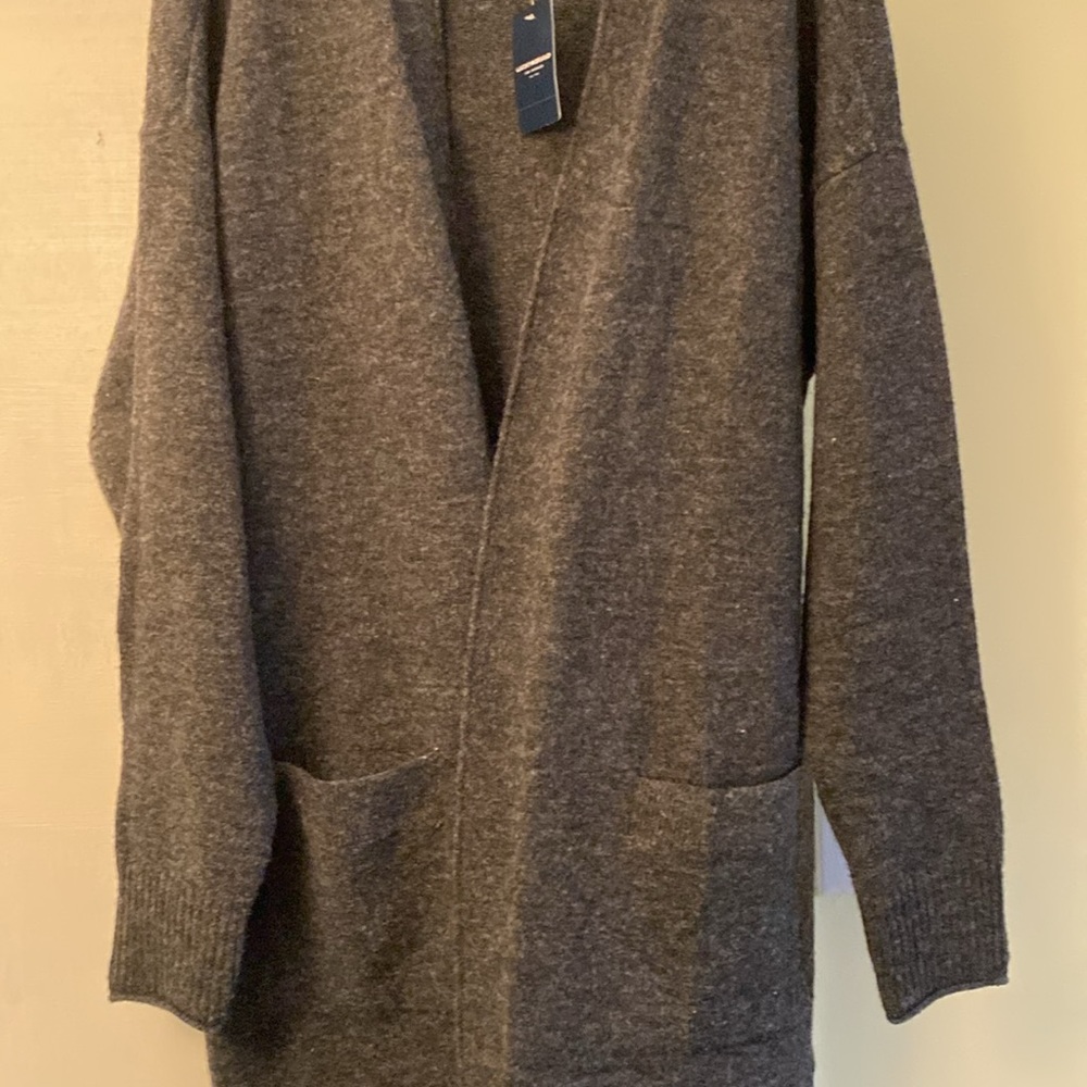 Lucky Brand Dark Gray Long Wool Blend Cardigan New With Tags - Picture 11 of 16